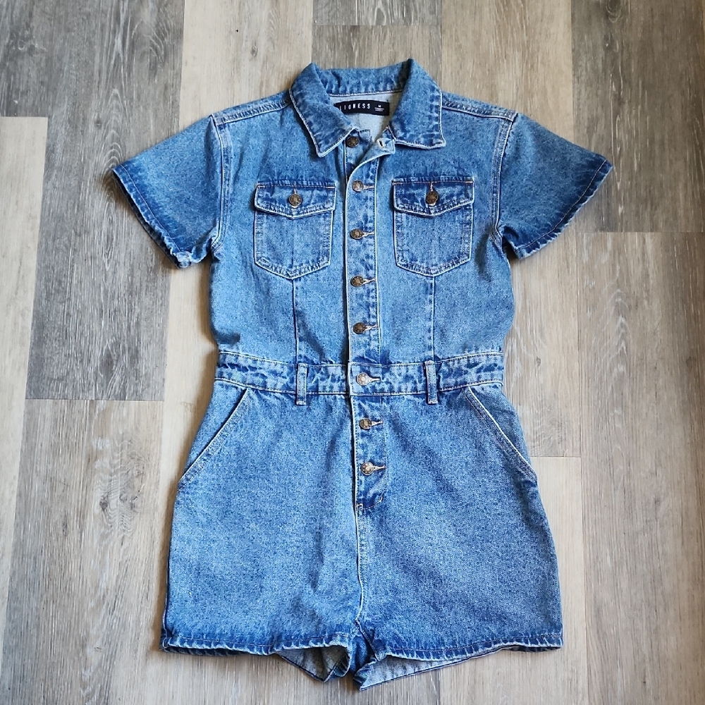 Lioness Blue Denim Jumpsuit